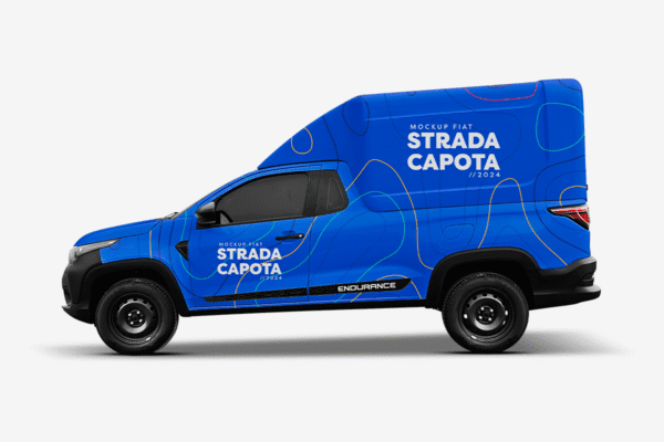 Mockup Fiat Strada com Capota de Fibra