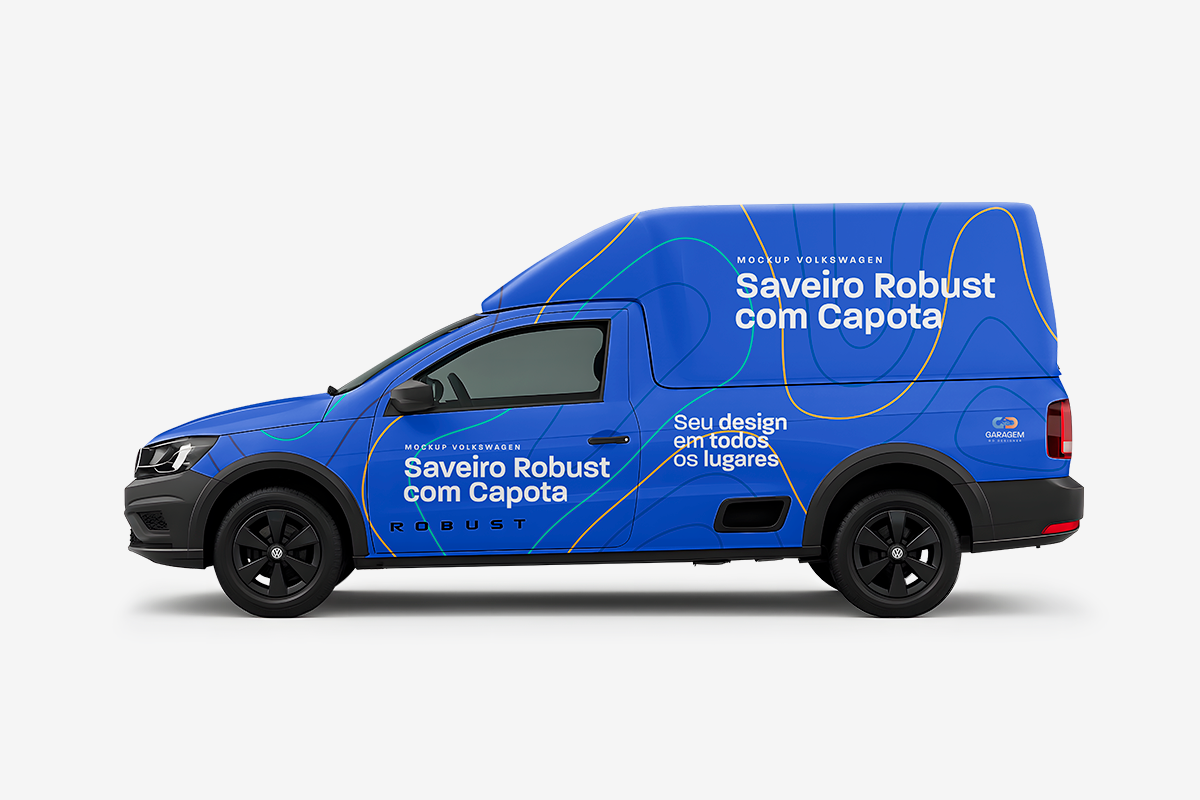 Mockup Volkswagen Saveiro com capota de Fibra